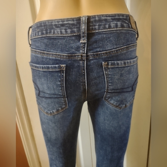 American eagle outfitters women's size 4 high rise jeggings crop super stretch - Picture 6 of 10